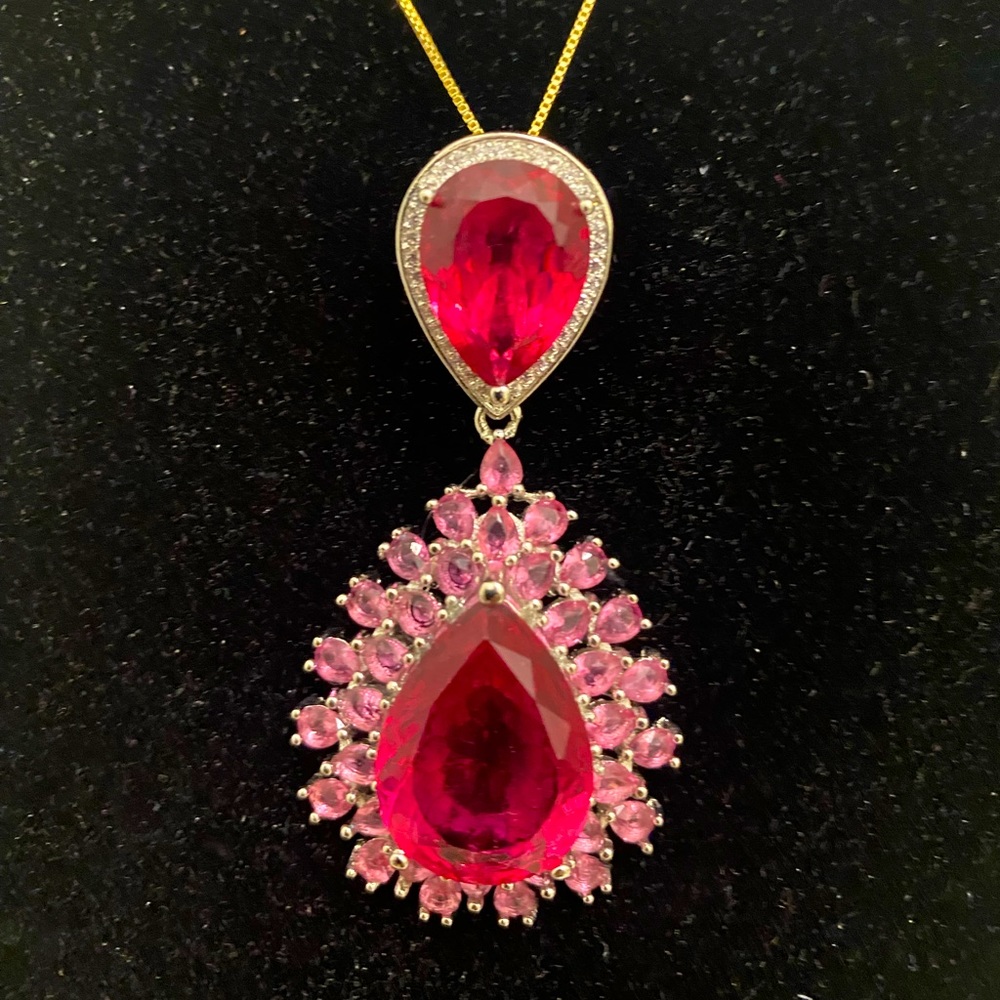 Natural pink topaz, gemstone pendant‼️